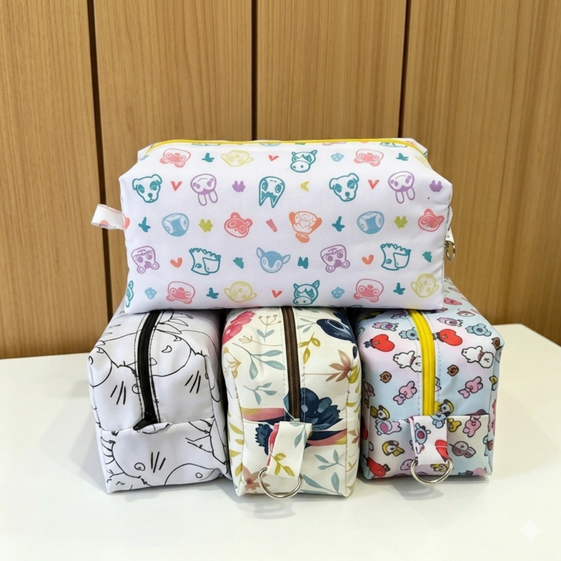 Estuches de tela estampados